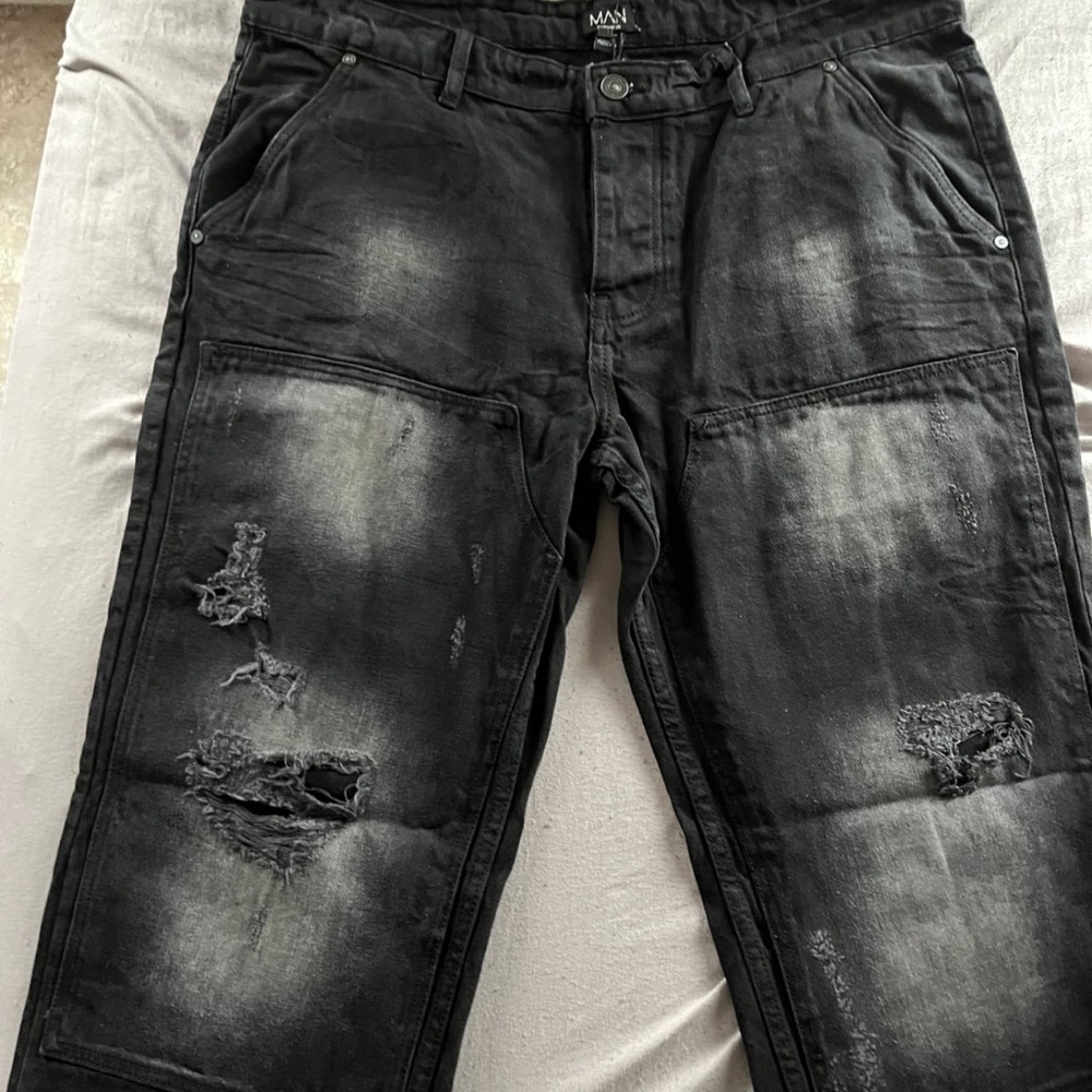 Pacsun Distressed Black Jeans for Men